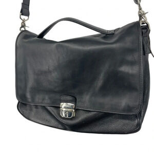 Cole Haan black leather briefcase satchel. Excellent condition